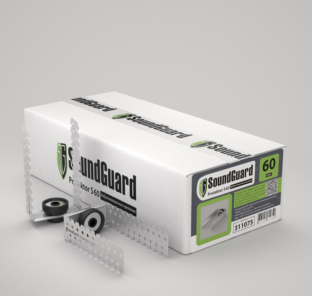 Виброподвес SoundGuard Protector S 60 (60 шт/уп)