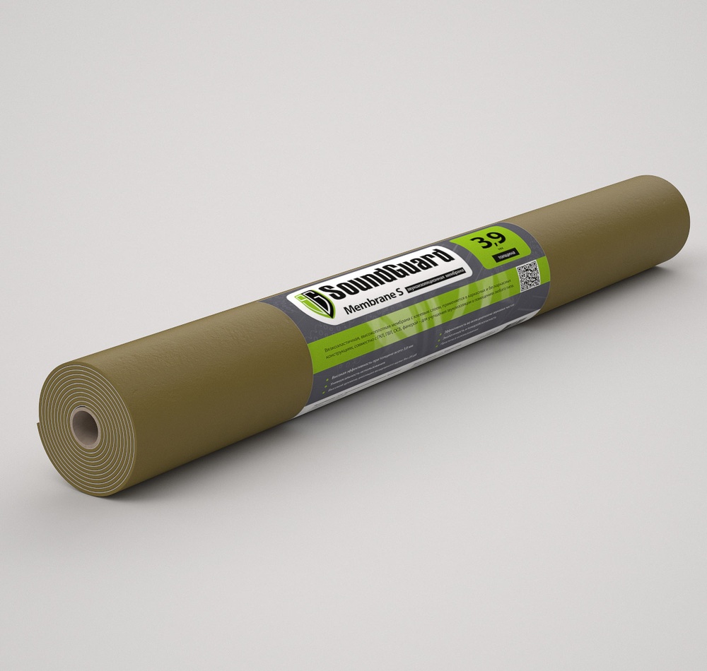 Звукоизоляционная мембрана SoundGuard Membrane 3.9 S 2500х1200х3,9 мм (3 м2 в рул)